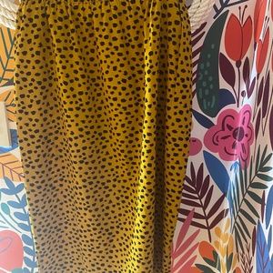 Animal print mid length skirt